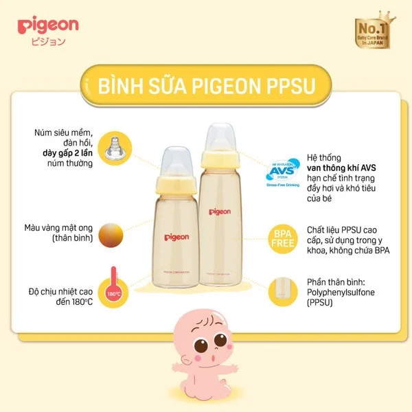 Bình sữa Pigeon cổ hẹp